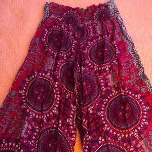 Burgundy Palazzo/Trousers